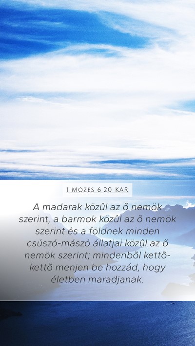 1 Mózes 6:20 KAR Bible Verse Image