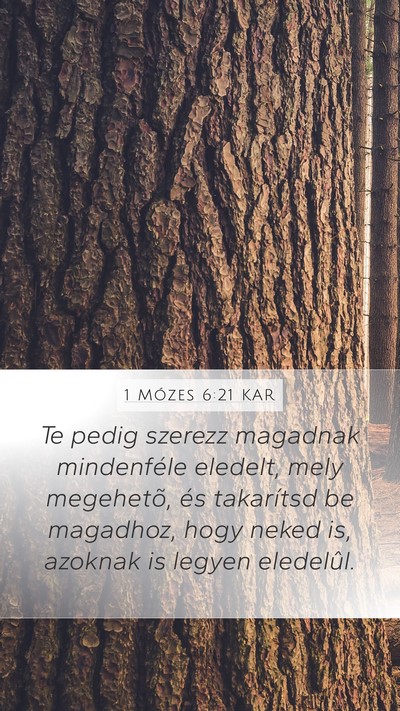 1 Mózes 6:21 KAR Mobile Phone Wallpaper - Te pedig szerezz magadnak mindenféle eledelt, - Mobile Bible Verse Wallpaper