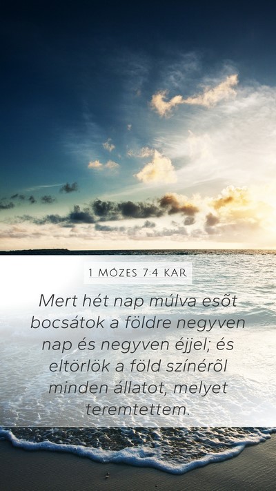 1 Mózes 7:4 KAR Bible Verse Image