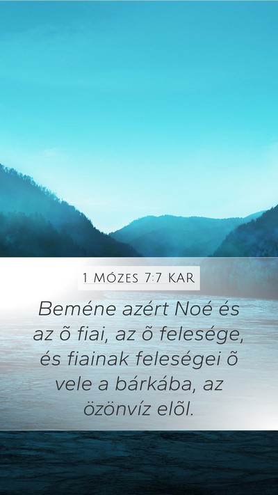 1 Mózes 7:7 KAR Bible Verse Image