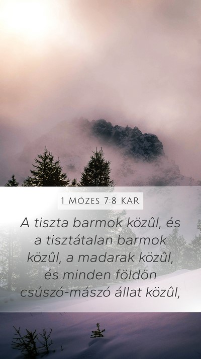 1 Mózes 7:8 KAR Bible Verse Image