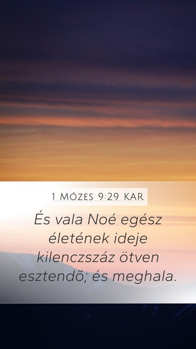1 Mózes 9:29 KAR Bible Verse Image