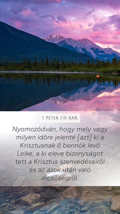 1 Péter 1:11 KAR Bible Verse Image