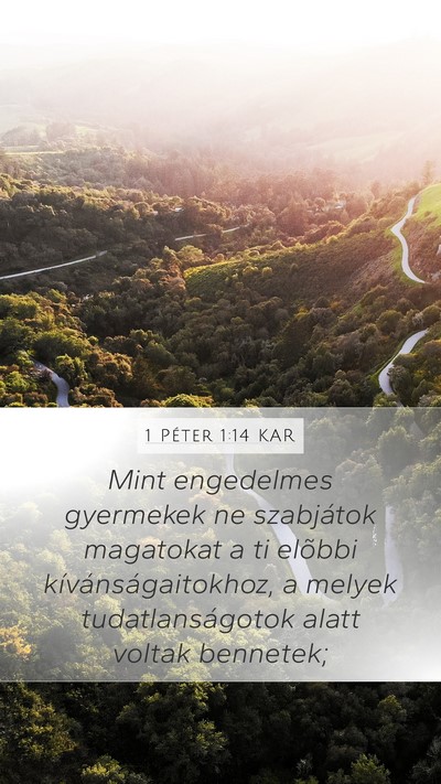1 Péter 1:14 KAR Bible Verse Image