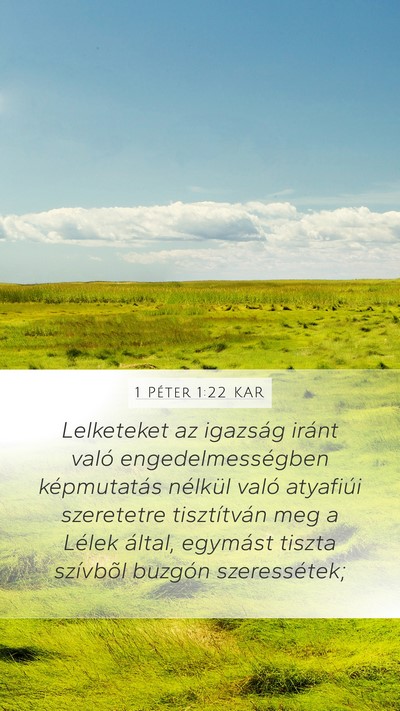 1 Péter 1:22 KAR Bible Verse Image