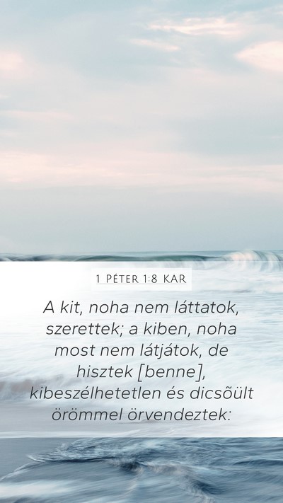 1 Péter 1:8 KAR Bible Verse Image