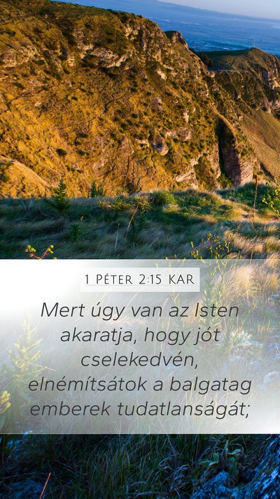 1 Péter 2:15 KAR Bible Verse Image