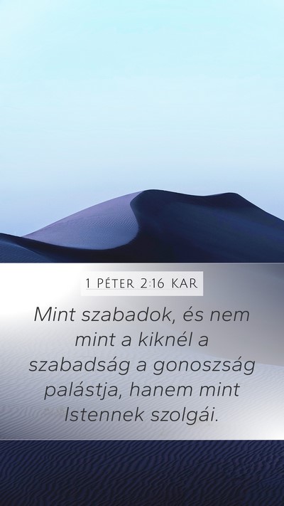 1 Péter 2:16 KAR Bible Verse Image