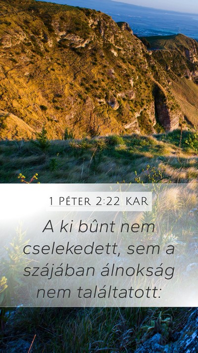 1 Péter 2:22 KAR Bible Verse Image