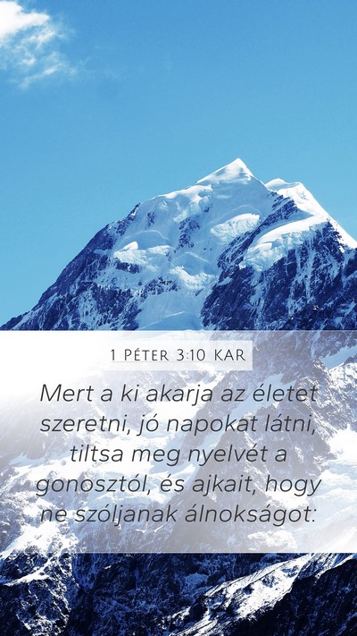 1 Péter 3:10 KAR Bible Verse Image
