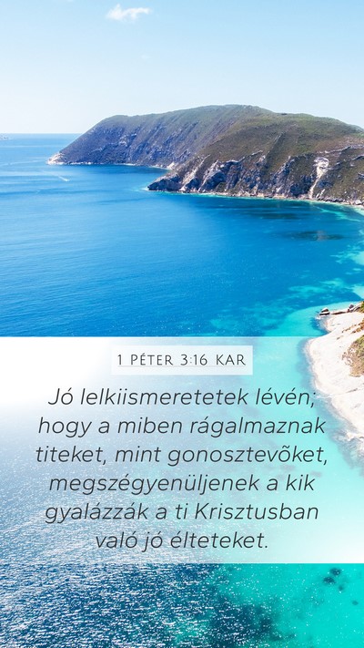 1 Péter 3:16 KAR Bible Verse Image