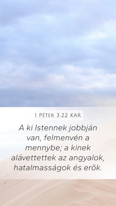 1 Péter 3:22 KAR Bible Verse Image