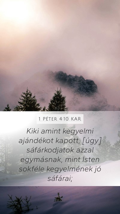 1 Péter 4:10 KAR Bible Verse Image