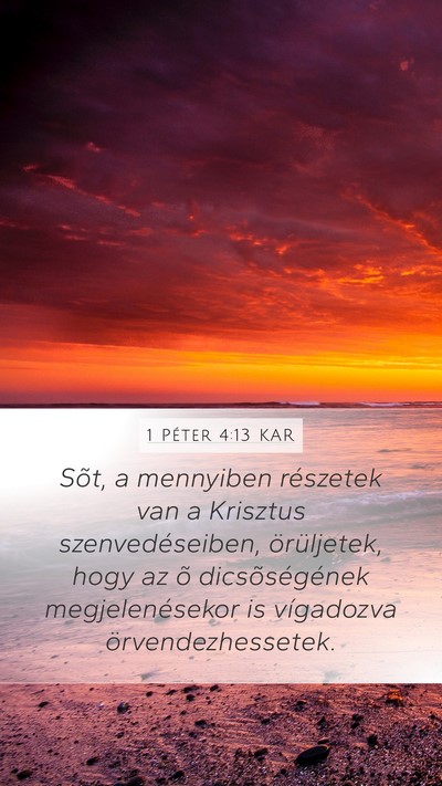 1 Péter 4:13 KAR Bible Verse Image