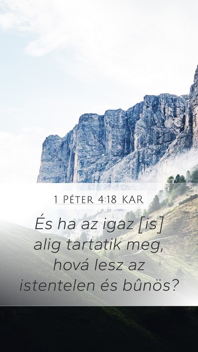 1 Péter 4:18 KAR Bible Verse Image