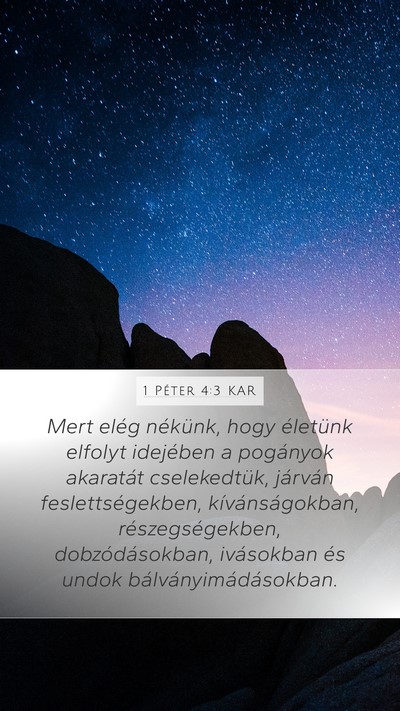 1 Péter 4:3 KAR Bible Verse Image
