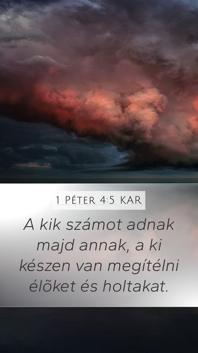 1 Péter 4:5 KAR Bible Verse Image