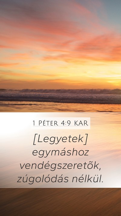 1 Péter 4:9 KAR Bible Verse Image