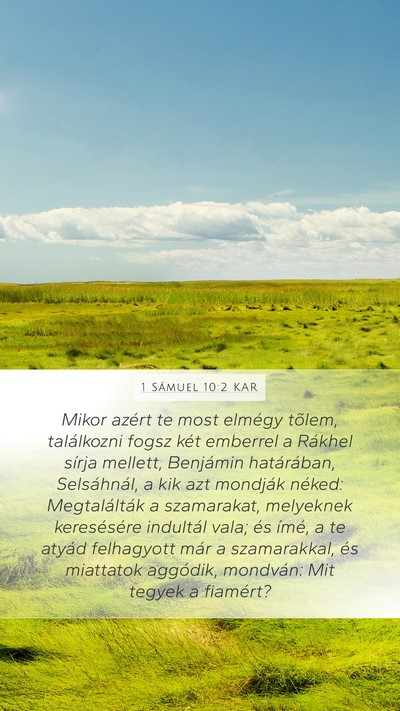 1 Sámuel 10:2 KAR Bible Verse Image