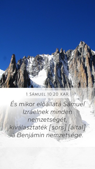 1 Sámuel 10:20 KAR Bible Verse Image
