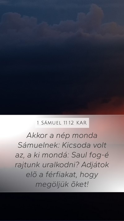 1 Sámuel 11:12 KAR Bible Verse Image