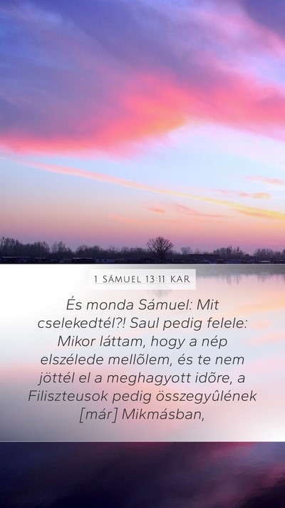1 Sámuel 13:11 KAR Bible Verse Image