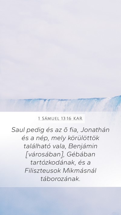1 Sámuel 13:16 KAR Bible Verse Image