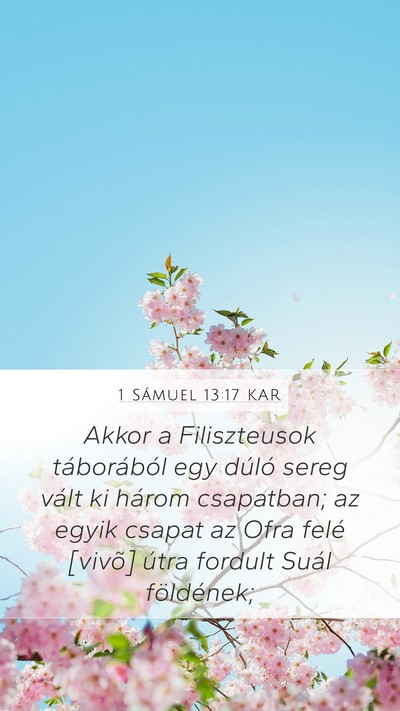 1 Sámuel 13:17 KAR Bible Verse Image