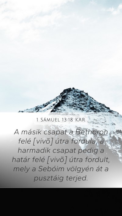 1 Sámuel 13:18 KAR Bible Verse Image