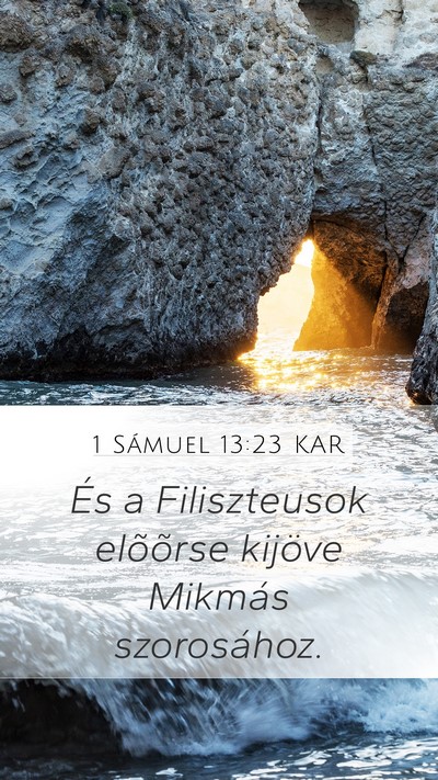 1 Sámuel 13:23 KAR Bible Verse Image