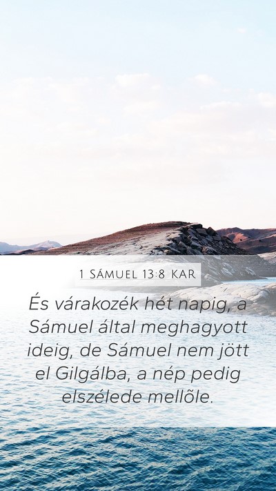 1 Sámuel 13:8 KAR Bible Verse Image