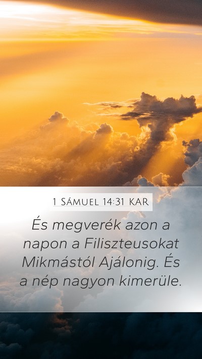 1 Sámuel 14:31 KAR Bible Verse Image