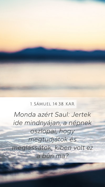 1 Sámuel 14:38 KAR Bible Verse Image