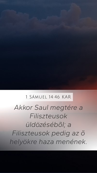 1 Sámuel 14:46 KAR Bible Verse Image