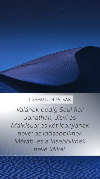 1 Sámuel 14:49 KAR Bible Verse Image