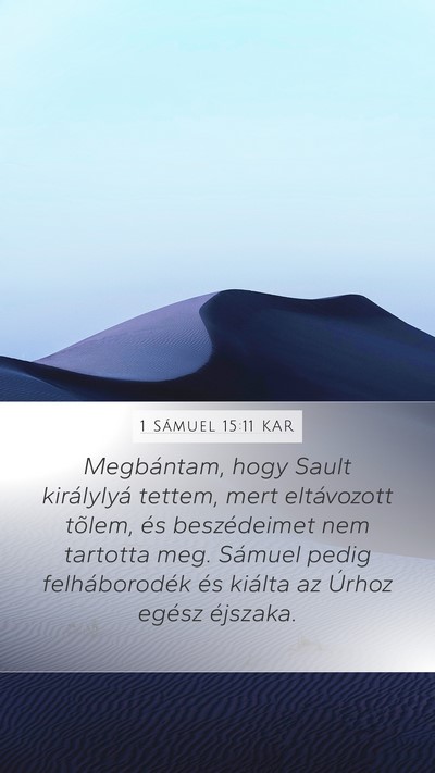 1 Sámuel 15:11 KAR Bible Verse Image