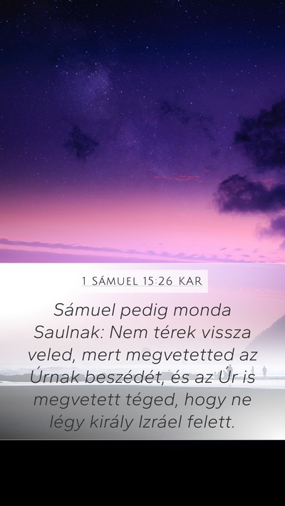 1 Sámuel 15:26 KAR Bible Verse Image