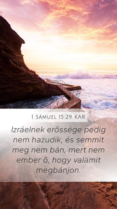 1 Sámuel 15:29 KAR Bible Verse Image