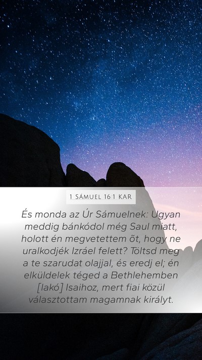 1 Sámuel 16:1 KAR Bible Verse Image