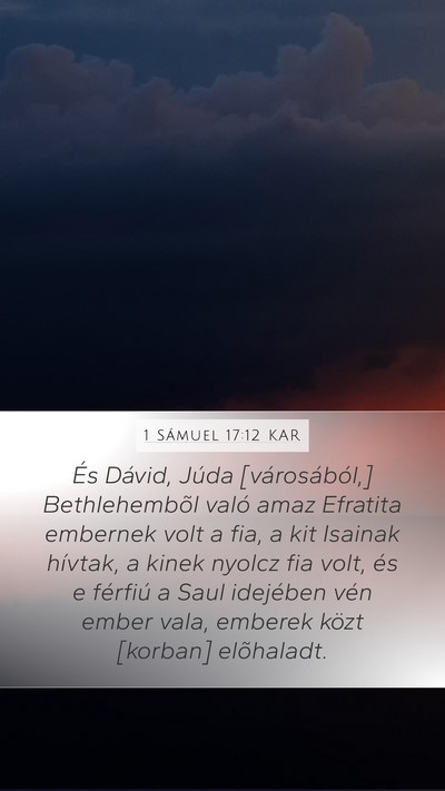 1 Sámuel 17:12 KAR Bible Verse Image