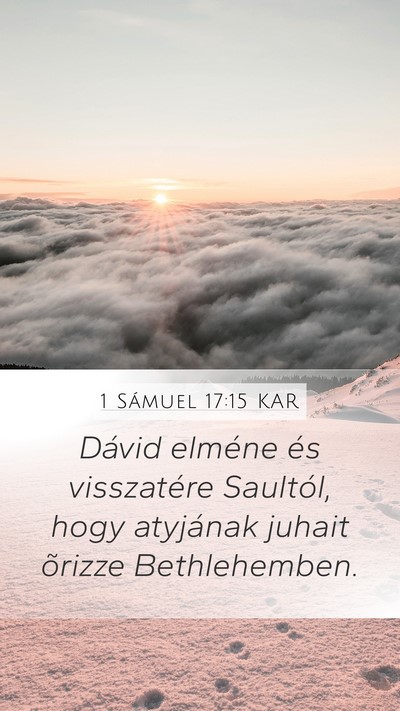 1 Sámuel 17:15 KAR Bible Verse Image