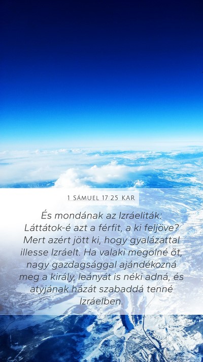 1 Sámuel 17:25 KAR Bible Verse Image