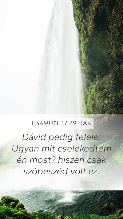 1 Sámuel 17:29 KAR Bible Verse Image