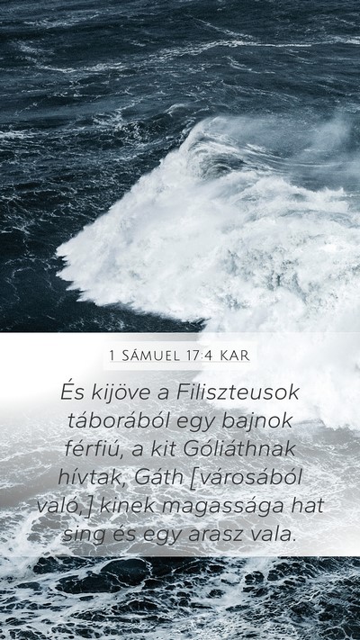1 Sámuel 17:4 KAR Bible Verse Image