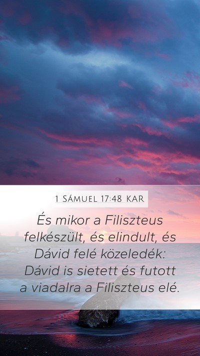 1 Sámuel 17:48 KAR Bible Verse Image