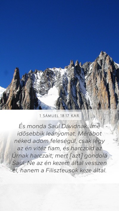 1 Sámuel 18:17 KAR Bible Verse Image