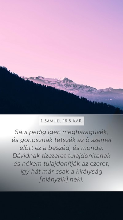 1 Sámuel 18:8 KAR Bible Verse Image