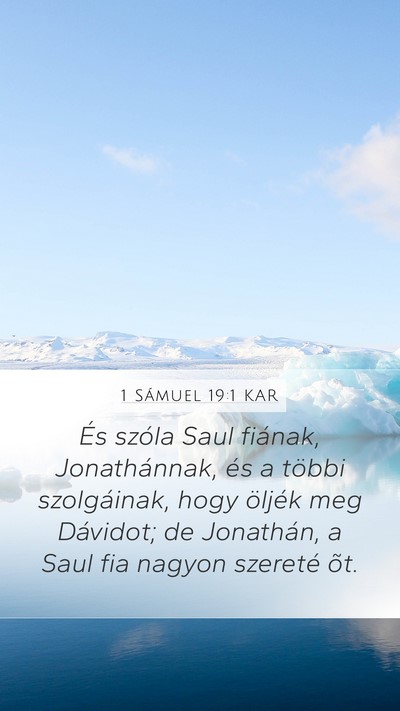 1 Sámuel 19:1 KAR Bible Verse Image