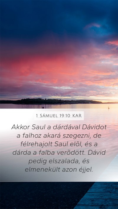 1 Sámuel 19:10 KAR Bible Verse Image