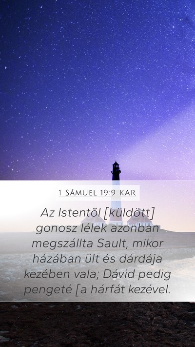 1 Sámuel 19:9 KAR Bible Verse Image